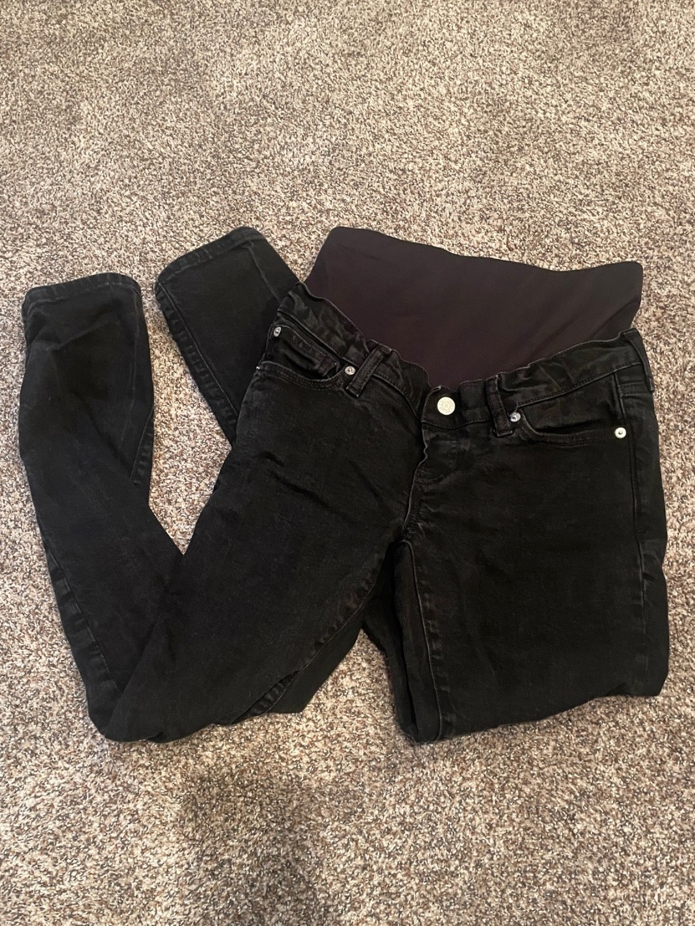Black Gap Maternity Jeggings with Stretch Waistband 26/2L